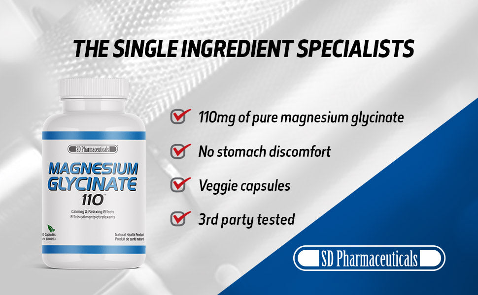MAGNESIUM GLYCINATE - Relaxation & Sleep Support - SD Pharmaceuticals