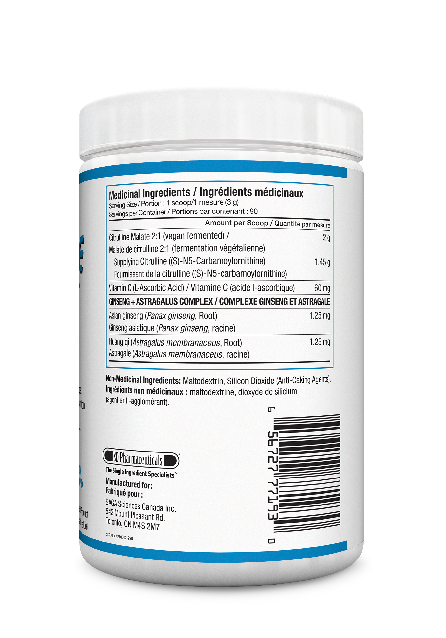 CITRULLINE MALATE 2000 VEGAN FERMENTED - 270G - CAN - PHARMAFREAK