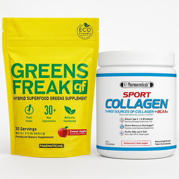 GREENS FREAK X Sport Collagen Stack | Daily Superfoods + Recovery - PHARMAFREAK