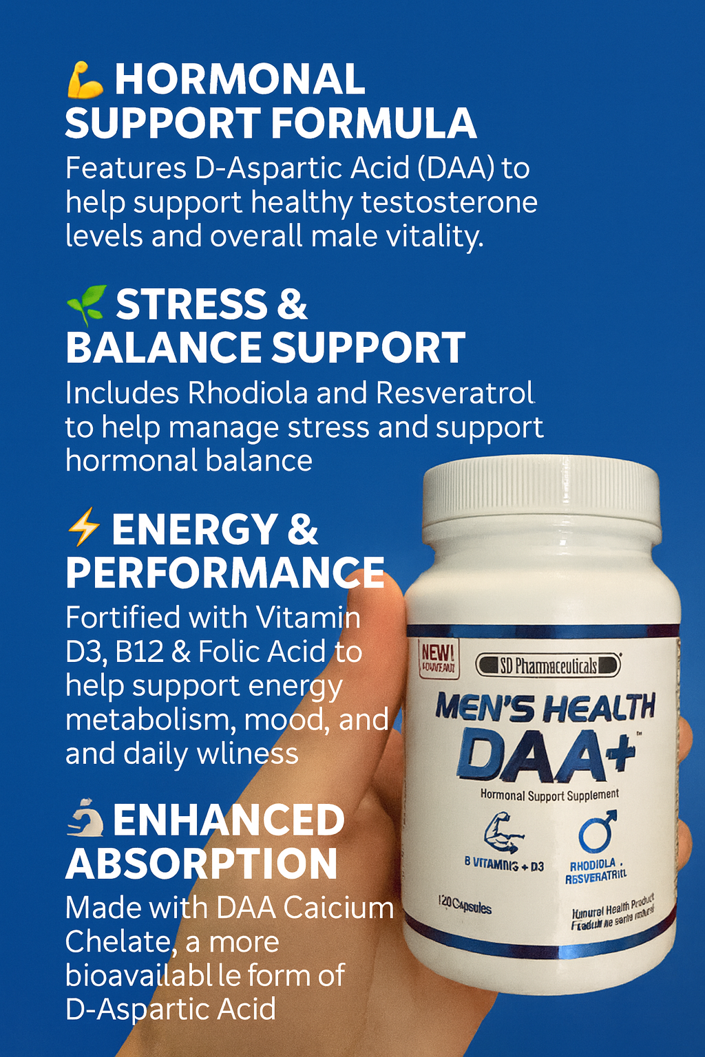 DAA+ - Potent T Booster (previously ANABOLIC FREAK) - SD Pharmaceuticals